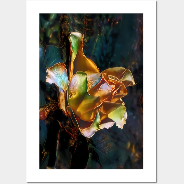 Gold Rose Wall Art by ArtlyStudio